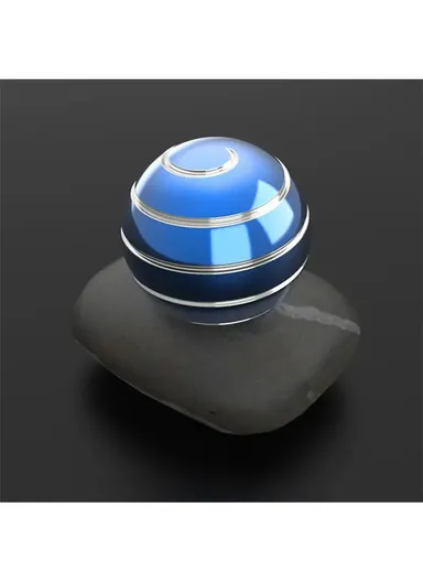 5.5cm Decompression Silver Line Design Detachable Shiny Gyroscopic Spinning Ball for Desktop 