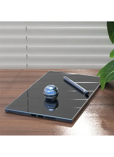 5.5cm Decompression Silver Line Design Detachable Shiny Gyroscopic Spinning Ball for Desktop 