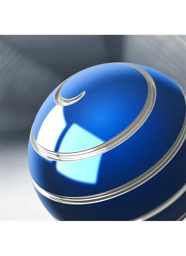 5.5cm Decompression Silver Line Design Detachable Shiny Gyroscopic Spinning Ball for Desktop 