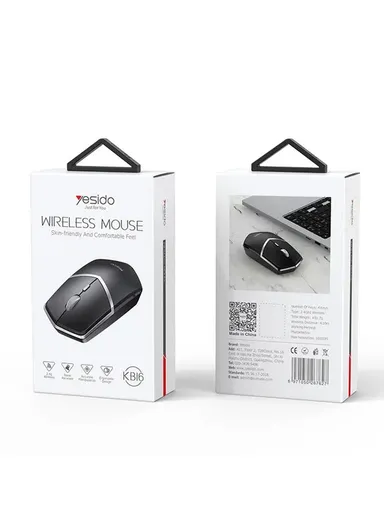 4 Key 1600DPI 2.4G Photoelectric Anti-Interference Ergonomic Design Wireless Mouse for Laptops - KB16