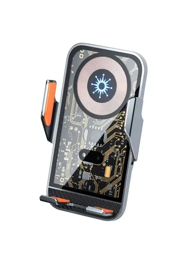 15W Infrared Sensor Transparent Car Air Vent Wireless Charger Fast Charger Phone Mount Holder C10