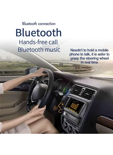 60W Car Stereo Radio 7'' HD Manually Retractable Screen Car MP5 Player Support Bluetooth FM Radio Mirror Link T100C (L18.8 x W5.8 x D16.5)cm