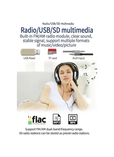 60W Car Stereo Radio 7'' HD Manually Retractable Screen Car MP5 Player Support Bluetooth FM Radio Mirror Link T100C (L18.8 x W5.8 x D16.5)cm