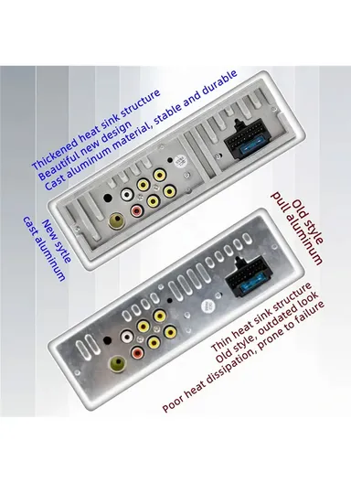 60W Car Stereo Radio 7'' HD Manually Retractable Screen Car MP5 Player Support Bluetooth FM Radio Mirror Link T100C (L18.8 x W5.8 x D16.5)cm