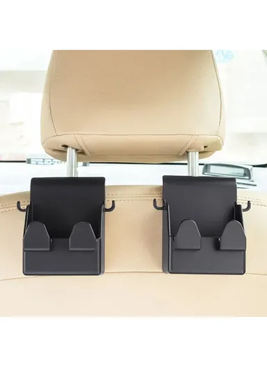 2 in 1 Car Seat Back Hanger Hooks Storage Box Organizer Mobile Phone Purse Hanging Holder LT-889