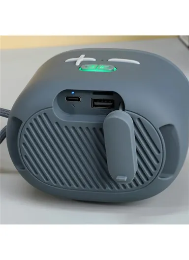 500mA TWS Bluetooth Speaker With Lanyard Portable Wireless Subwoofer Support TF Card TG-662 - Grey