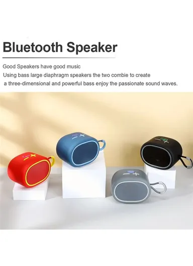 500mA TWS Bluetooth Speaker With Lanyard Portable Wireless Subwoofer Support TF Card TG-662 - Grey