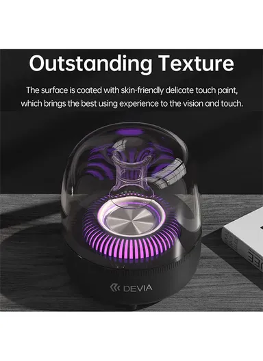 1500mAh Smart Series Crystal Bluetooth Speaker RGB Light HiFi Sound Wireless Music Subwoofer EM046 (D11.2 x H12.5)cm