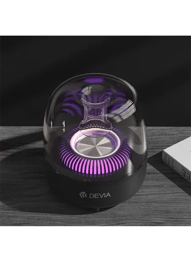 1500mAh Smart Series Crystal Bluetooth Speaker RGB Light HiFi Sound Wireless Music Subwoofer EM046 (D11.2 x H12.5)cm