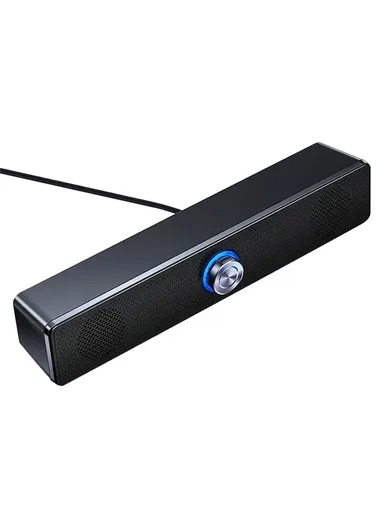 Dust-Proof Desktop USB Wired Speaker With Knob Control &amp; HiFi Music For Laptops &amp; Desktop PCs A36 (L7 x W31.6 x T5.6)cm