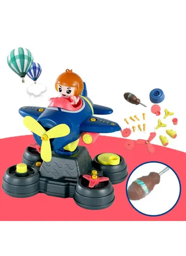 DIY Airplane Assembly Screw Toy Set Children Kids STEM Educational Toy Gift JH1127