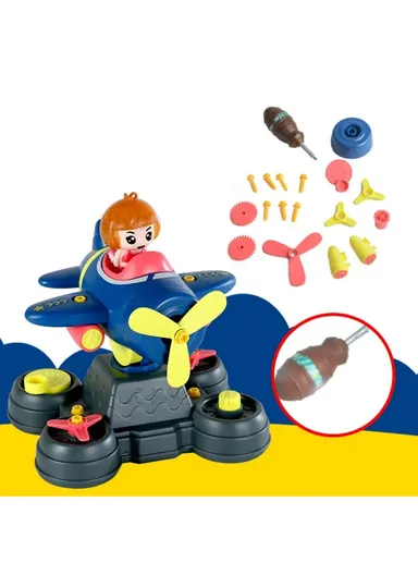 DIY Airplane Assembly Screw Toy Set Children Kids STEM Educational Toy Gift JH1127