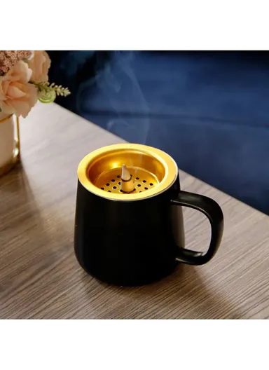 Arabic Cup Incense Burner Censer - Black