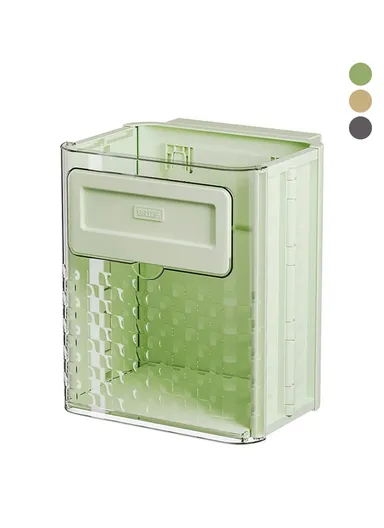 Foldable Plastic Kitchen Wall Mount Trash Can Cabinet Hanging Kitchen Waste Garbage Basket (W23.5 x D17.5 x H27.7)cm 