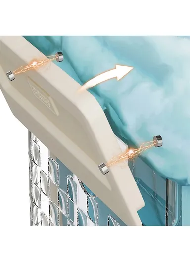 Foldable Plastic Kitchen Wall Mount Trash Can Cabinet Hanging Kitchen Waste Garbage Basket (W23.5 x D17.5 x H27.7)cm 