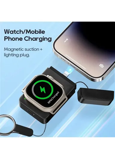 1500mAh Power Bank Magnetic Wireless Charger For Apple Watch KL-YD52 (L7 x W4.2 x H1.55)cm