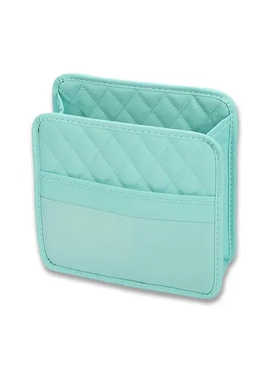 PU Leather Car Seat Back Multifunctional Storage Box Garbage Hanging Bag (W25 x D8 x H25)cm