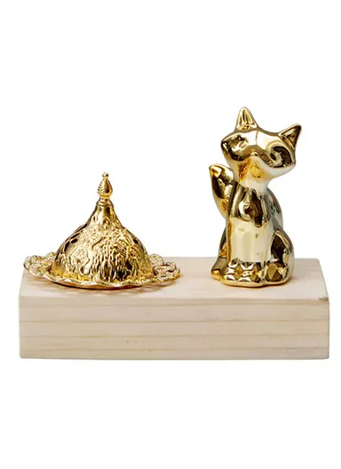 Wooden Incense Burner Holder Fox Figure Metal Incense Diffuser