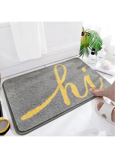 40x60cm Fast Drying Flocking Floor Mat Water Absorbing Anti-Slip Bathroom Rug - Style D