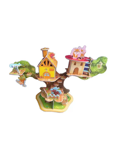 38Pcs Houses On Tree 3D Puzzles LX-347
