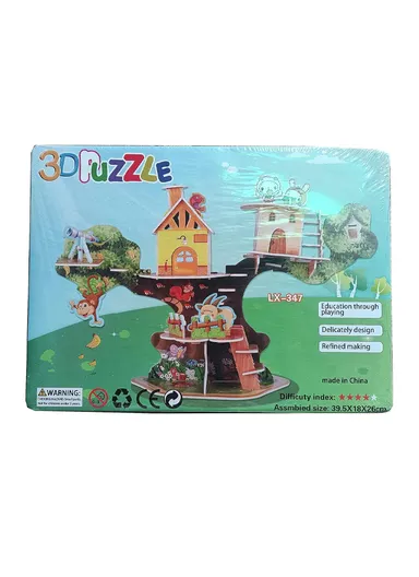 38Pcs Houses On Tree 3D Puzzles LX-347