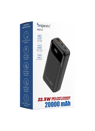 20000mAh 22.5W Portable Fast Charging Power Bank PD 20W &amp; USB 22.5W Maximum Power with Digital Display PB210