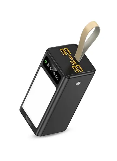 50000mAh 22.5W Portable Super Fast Charging Power Bank PD 22.5W &amp; 4 USB with Digital Display &amp; Cammping Light PB50C