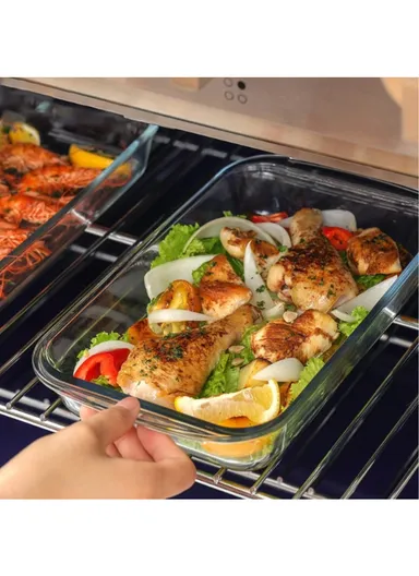 1/2.2/3L 3 Pcs Rectangular Baking Dish Oven-Safe &amp; Easy to Handle KPC-04