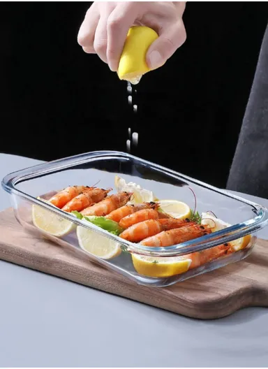 1/2.2/3L 3 Pcs Rectangular Baking Dish Oven-Safe &amp; Easy to Handle KPC-04
