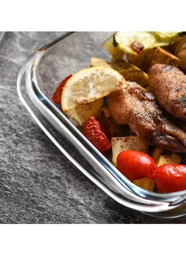 1/2.2/3L 3 Pcs Rectangular Baking Dish Oven-Safe &amp; Easy to Handle KPC-04