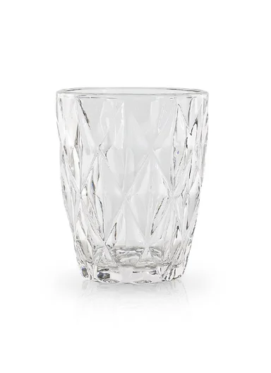 260ml 6 Pcs Luxurious Round Glass Cup Set With Elegant Design For Soft Drinks DM311