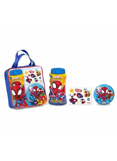 300ml Shampoo With Sponge + Temporary Tattoos Spidey &amp; Toiletry Bag