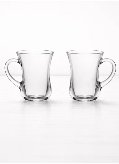 130ml 6 PCS Elegant Set Glass Drinking Tea Cups DM213 (D6 x H9)cm