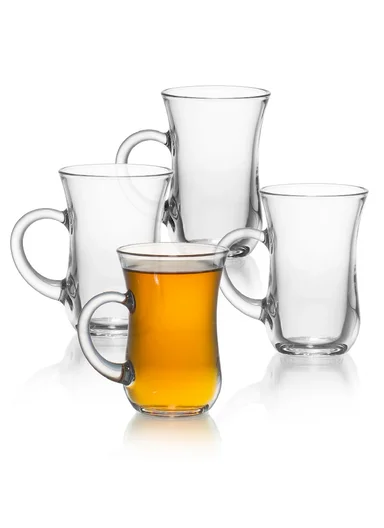 130ml 6 PCS Elegant Set Glass Drinking Tea Cups DM213 (D6 x H9)cm