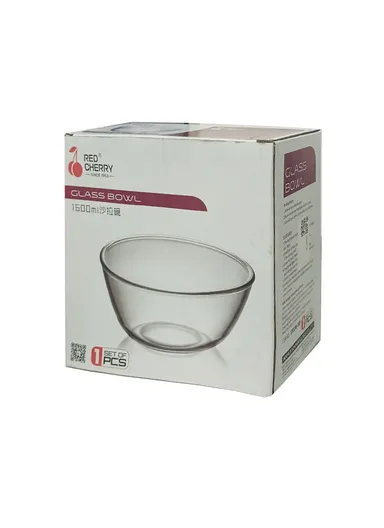 1.6L Large Capacity Borosilicate Clear Dishwasher Safe Kitchen Mixing Round Glass Bowls GPSLW-190
