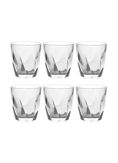 320ml 6 Pcs Large Capacity Glass Cup Set DM323-2 (D9.3 x H10.2)cm