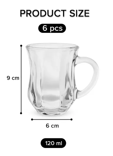 120ml 6PCS Elegant Set Glass Cups For Drinking Tea DMC016
