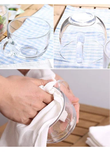 400ml 3-Pcs Heat Resistant Round Glass Mugs Sets with Handles NB8003