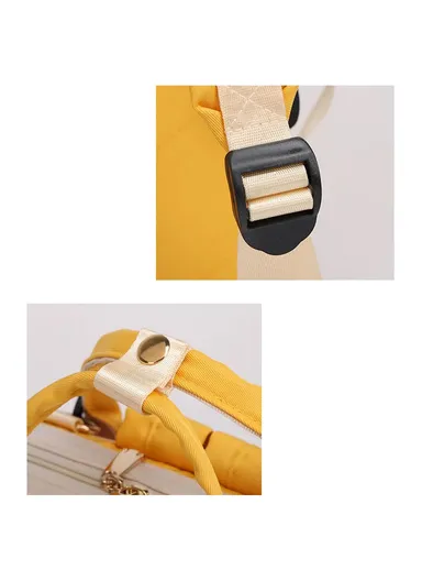 Women's Casual Waterproof Polyester Baby Diaper Backpack With Bottle Holder &amp; Insulated Compartment SLF-51 (W25 x D17 x H39)cm - beige