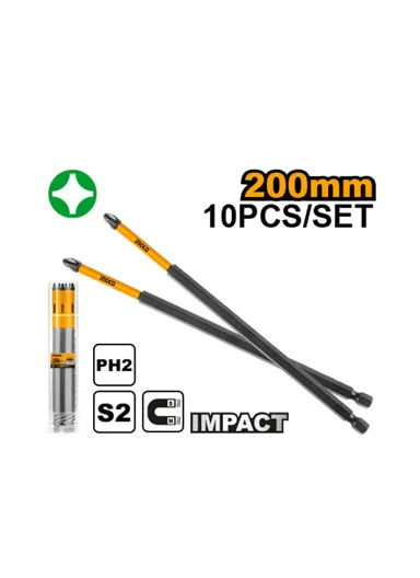 10Pcs 200mm PH2 Bolt Screwdriver Heads SDBIM11PH283