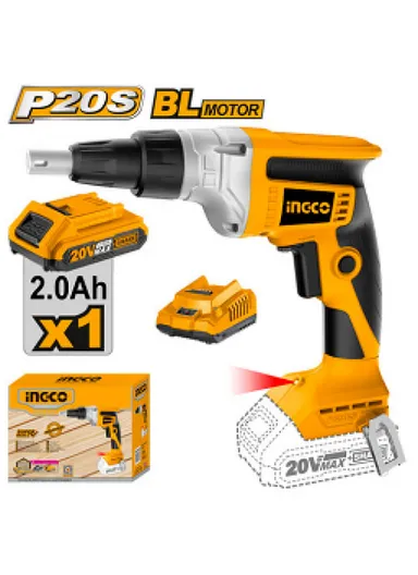 20V Cordless Drill With 2.0Ah Battery Pack, Charger, Screwdriver Bit &amp; Bit Holder CDSLI204200