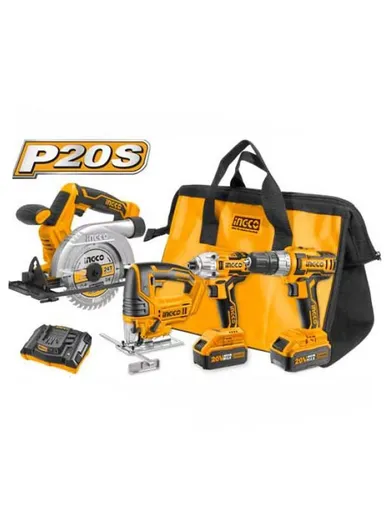 20V Lithium-ion Cordless Drill With Impact Driver, Jig Saw &amp; Circular Saw CKLI20104