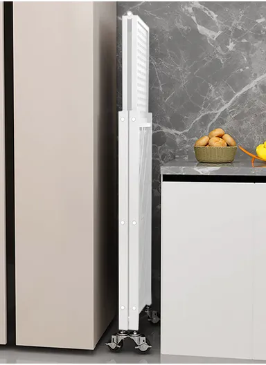 5-Tier Heavy Duty Foldable Storage Shelves With Wheels for Garage Kitchen, Basement &amp; Pantry (W72 x D36 x H163)cm - White