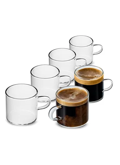 100ml 12 Pcs Round Coffee Glass Cup Set For Espresso &amp; Lattes DM001B
