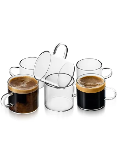 100ml 12 Pcs Round Coffee Glass Cup Set For Espresso &amp; Lattes DM001B