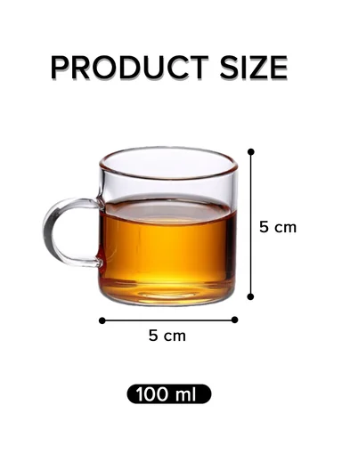 100ml 12 Pcs Round Coffee Glass Cup Set For Espresso &amp; Lattes DM001B