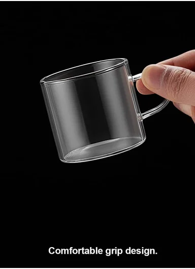100ml 12 Pcs Round Coffee Glass Cup Set For Espresso &amp; Lattes DM001B