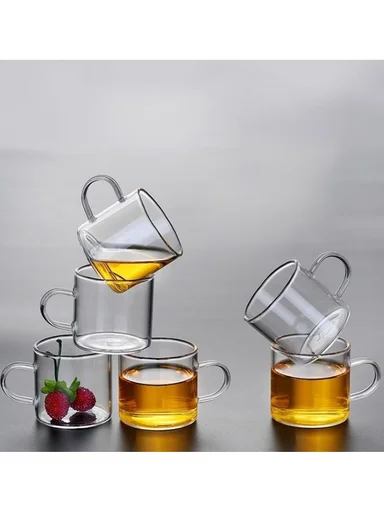 100ml 12 Pcs Round Coffee Glass Cup Set For Espresso &amp; Lattes DM001B