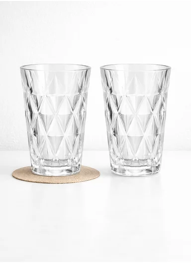 240ml 6Pcs Luxurious Round Glass Cup Set With Elegant Design DM312