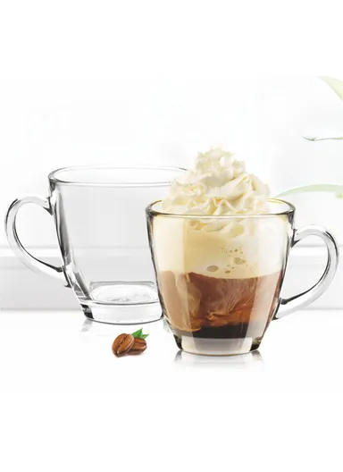 190ml 6 Pcs Elegant Round Glass Cup Suitable For Hot &amp; Cold Beverages ZB47 